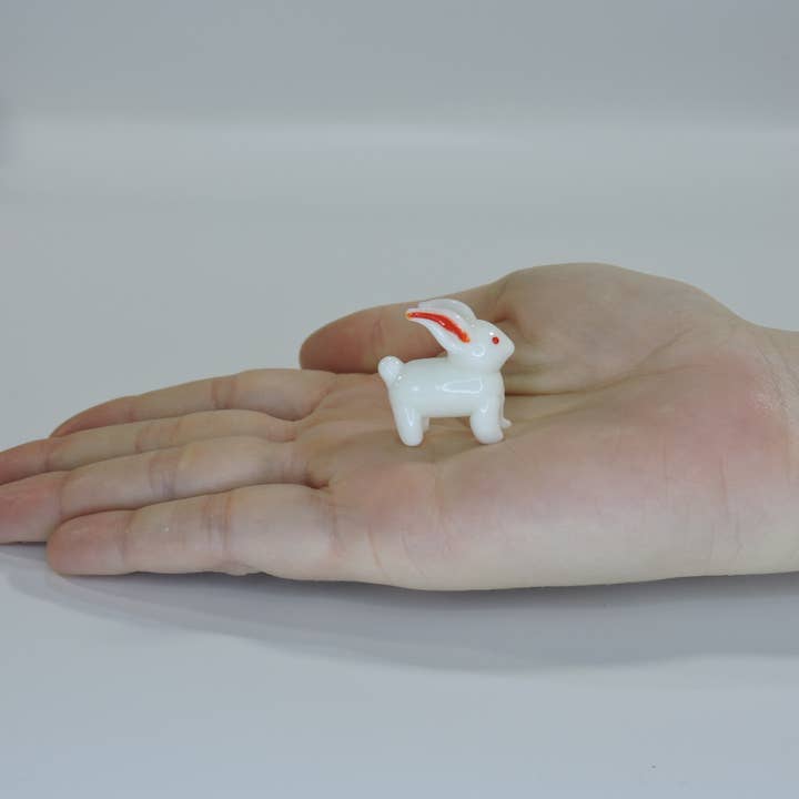 Gift Gallery Glass - Wholesale Decorative Figurine - Handmade Glass Mini Bunny Rabbit0