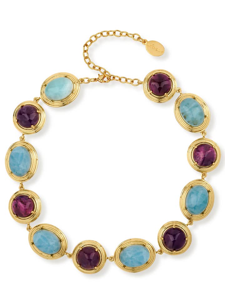 Knidos Ametist Aquamarine Kolye for wholesale by Ninon