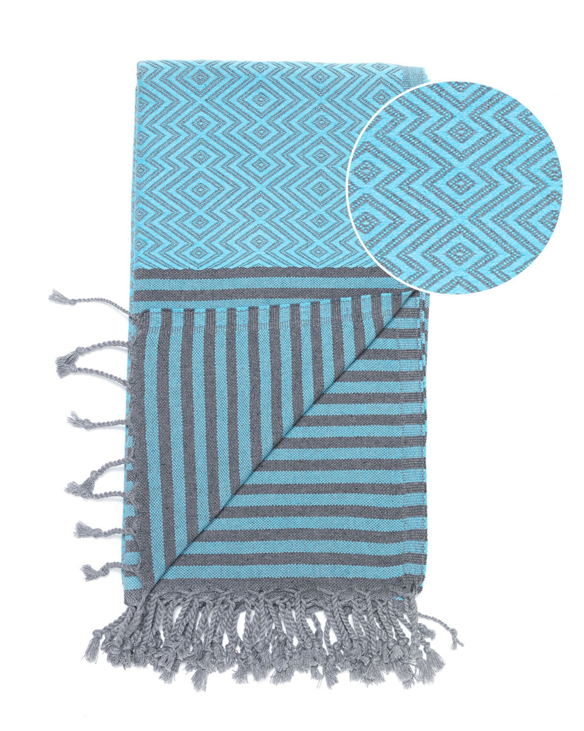 Samimi - Wholesale Beach Towel - SAHARA Cotton Hammam Towel, Decorative Throw - Mint (180x100 cm)2