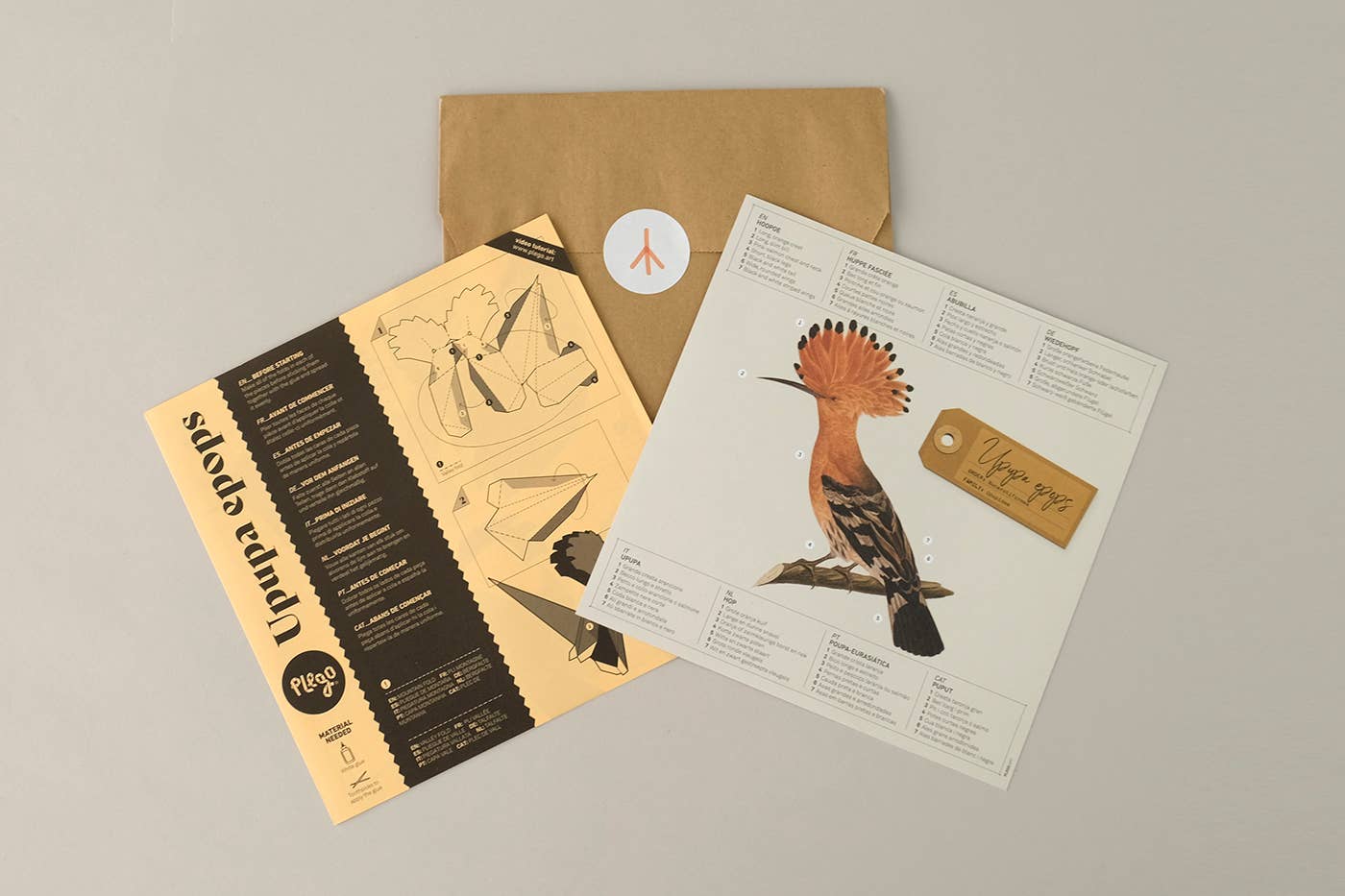 Today is Art Day - Wholesale Doe-het-zelf-knutselset - Hoopoe - 3D-papieren vogelfiguur van Pego7