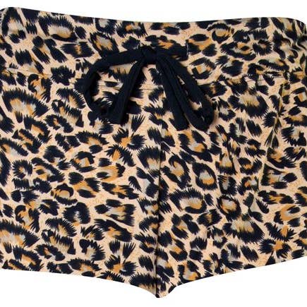 Amanda Blu - Wholesale Sleepwear Bottom - Women's - Pajama Shorts - Leopard