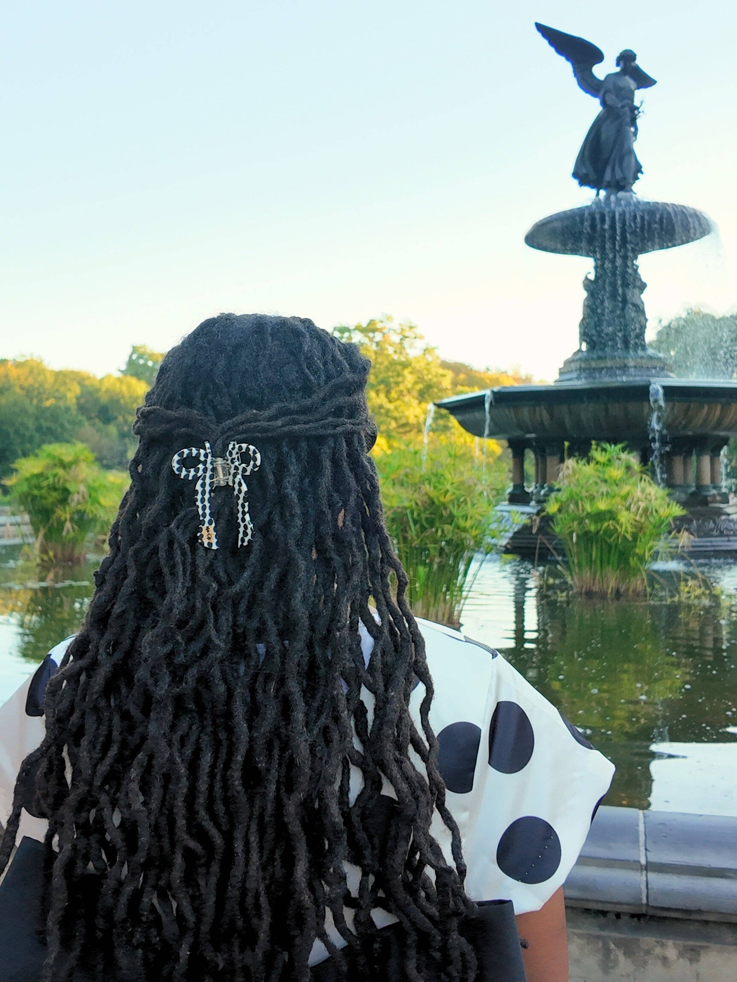 Solar Eclipse – Clips para cabelo - Mulher por atacado – Garra de Cabelo com Laço Coquette Pintado à Mão | Ecológico29