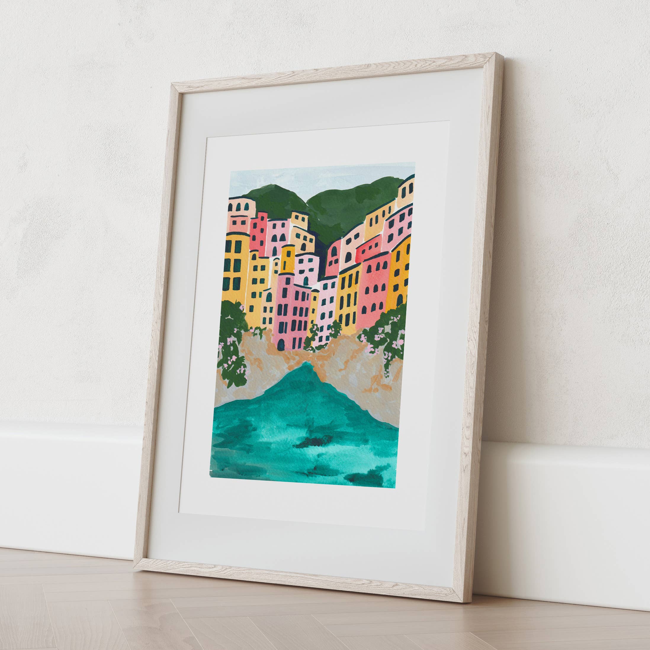 Emerald and Ivy Studios LLC - Wholesale Art Print - Cinque Terre Italy Colorful Art Print1