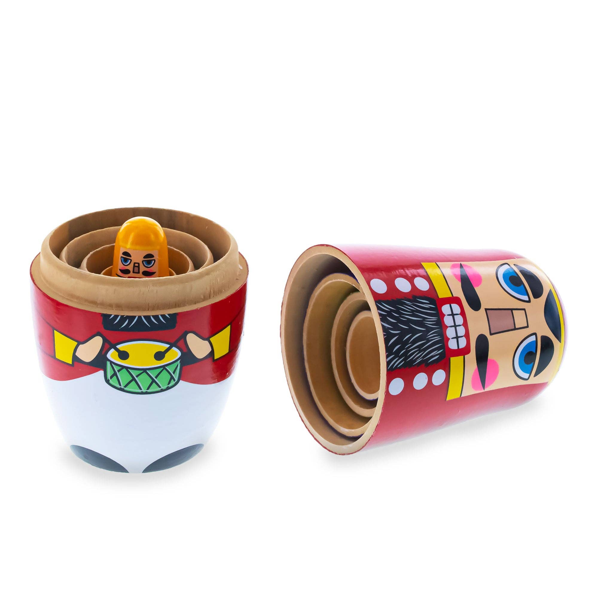 BestPysanky – Großhandel Dekofigur – Satz von 5 Nussknacker Holz-Nistpuppen 14 cm3