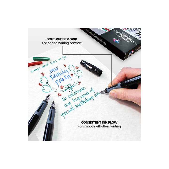 Chartpak, Inc. - Wholesale Pen - Zieler® Complete Calligraphy Pen Set, 17-Pieces4