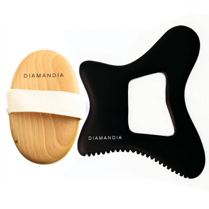 Bian Stone Body Gua Sha & Brush Detox Kit for engroshandel hos DIAMANDIA