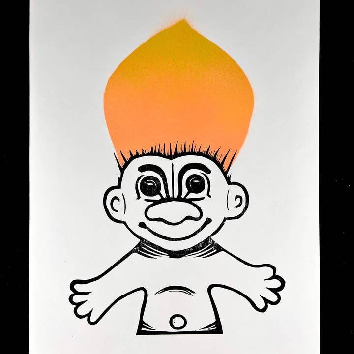 Pixel Palmer - Wholesale Art Print - Troll Dolls - Screen Print3