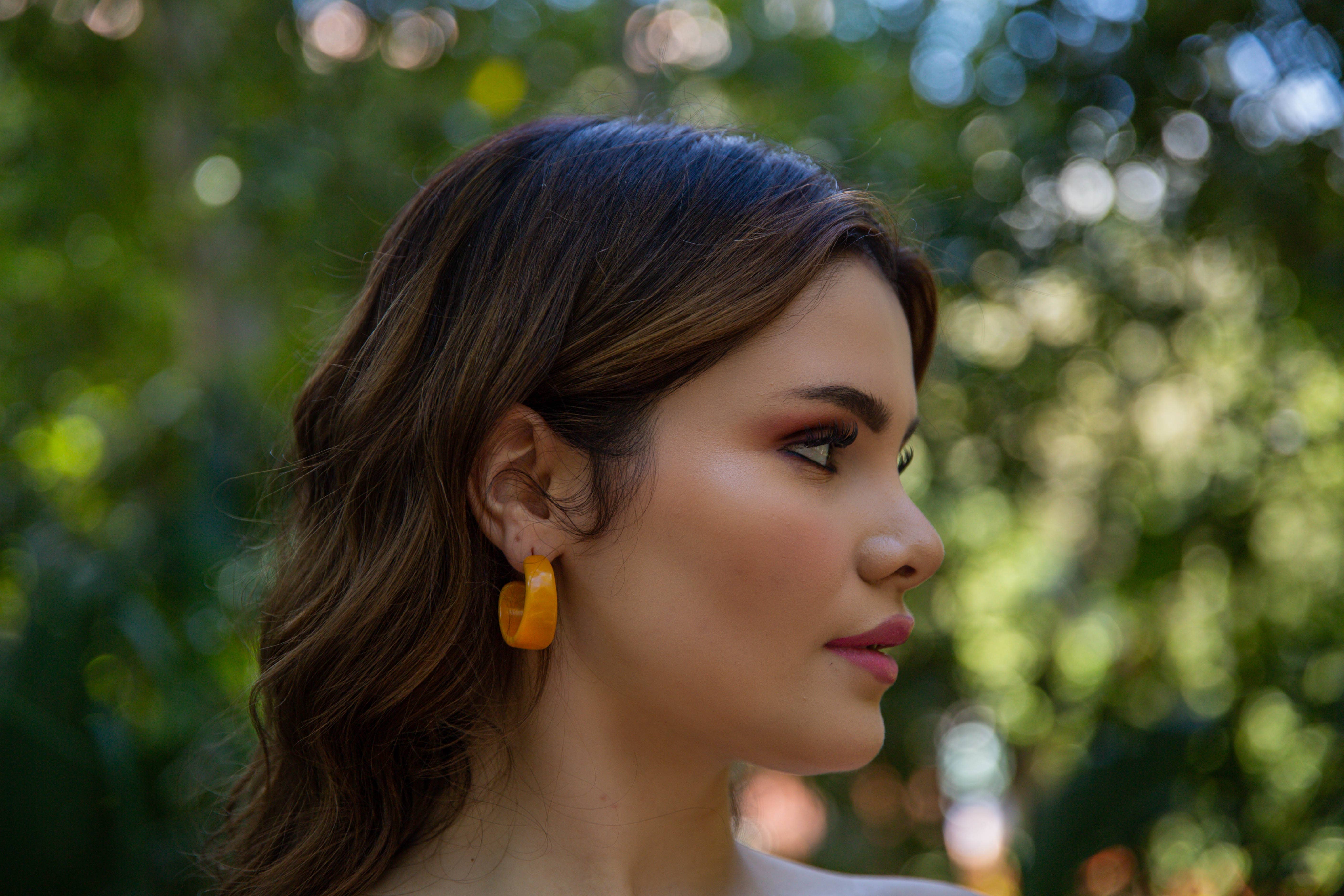 Organic Tagua Jewelry - Vente Créoles - Boucles d'oreilles Daf4