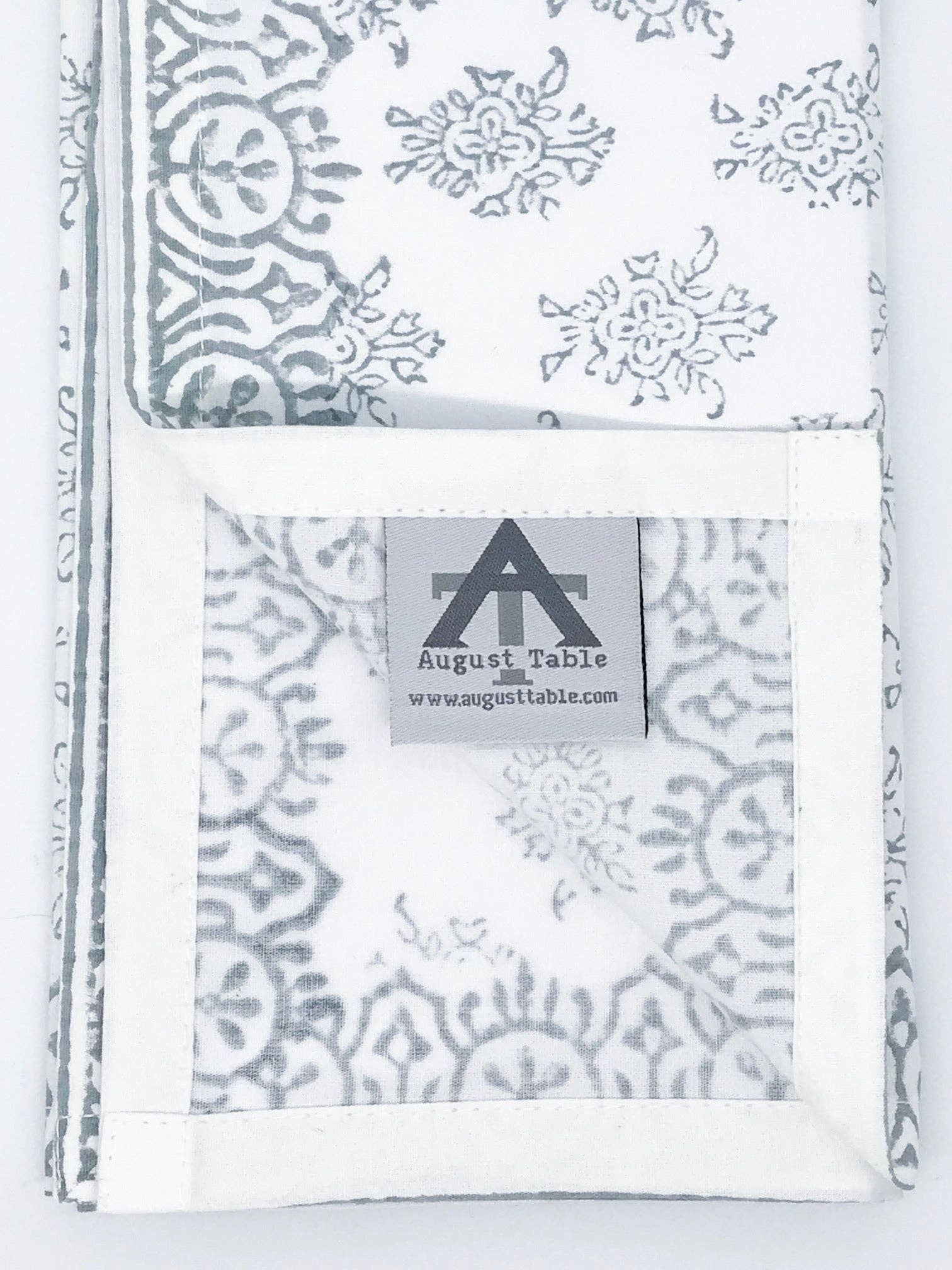 August Table – wholesale Tablecloth – August Tablecloth in Tern Gray2