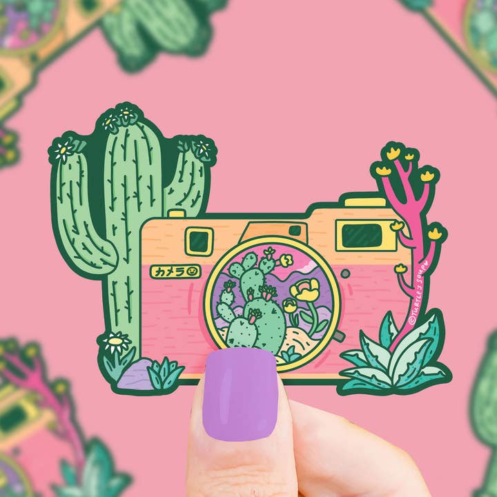 Turtle's Soup - Venta al por mayor Pegatina - Botella de agua autoadhesiva de vinilo para cámara de fotógrafo del desierto0