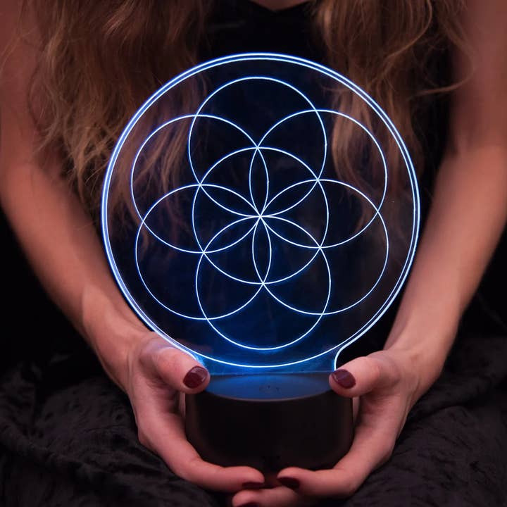 Seed of Life LED Lamp Crystal Grid for wholesale by Sacred Tribe