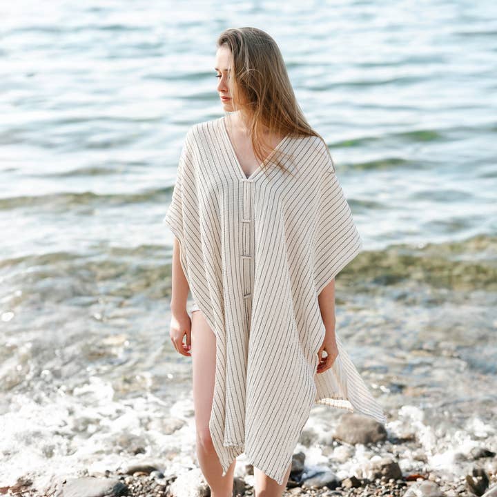 Double Gauze Cotton Tunic Cover Up Swimsuit for wholesale by Moa