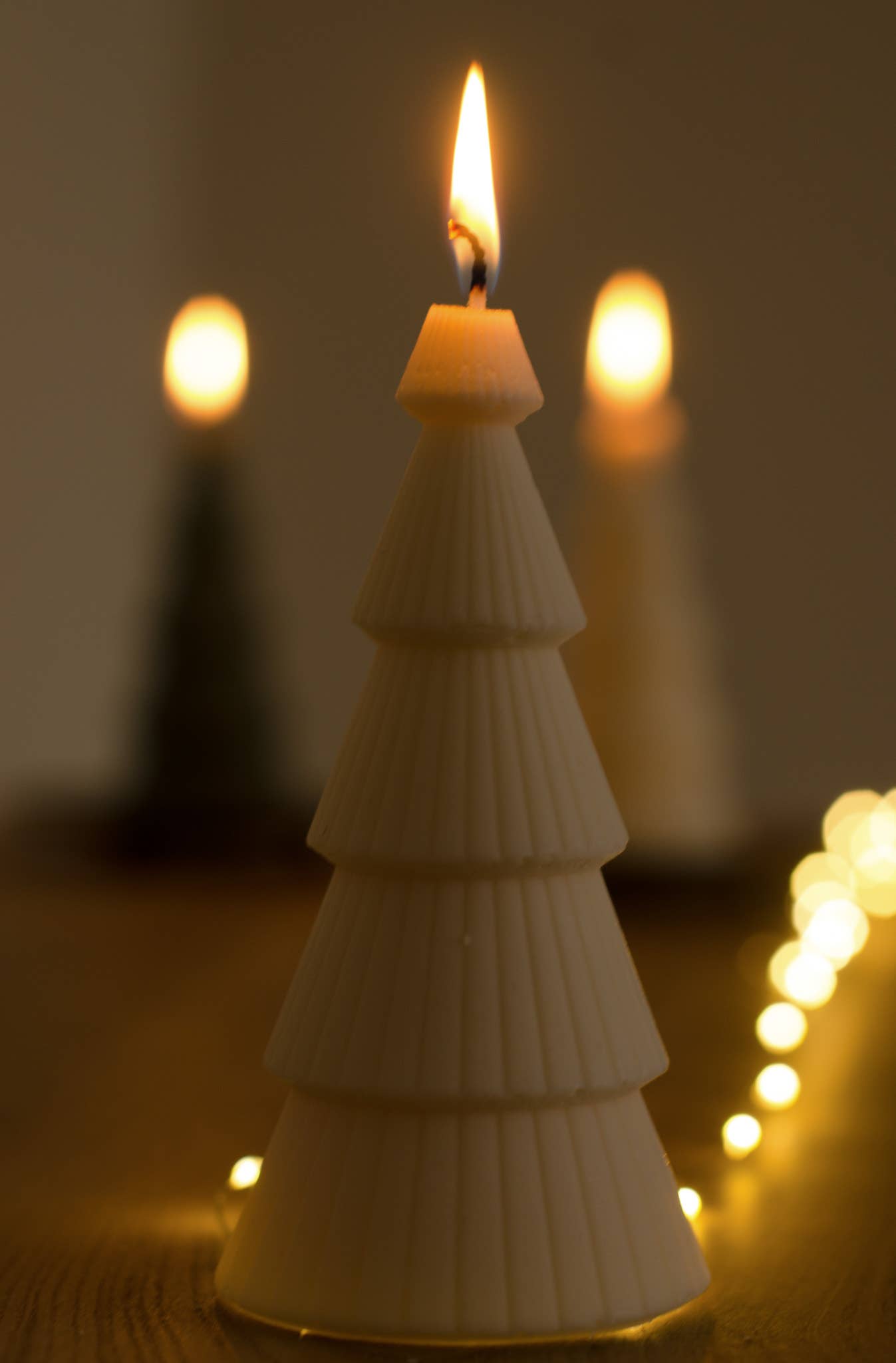 Sonder candles – wholesale Pillar candle – ribbed christmas tree candle1