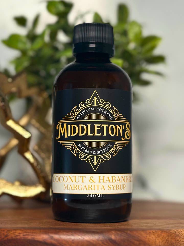 Coconut & Habanero Margarita Syrup for wholesale by Middleton’s Bitters