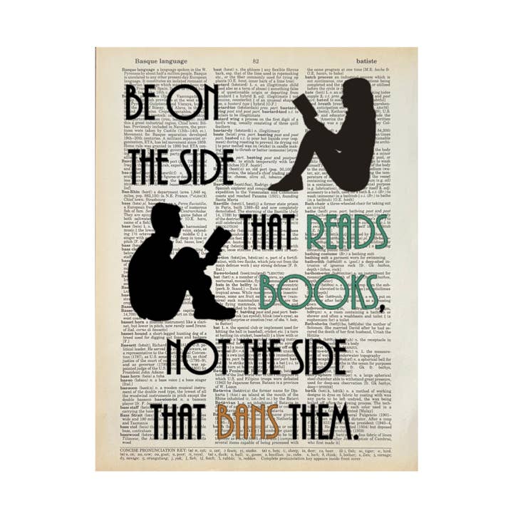 Be on the side | Dictionary Print | Vintage Book Art for wholesale by Bookish Birds