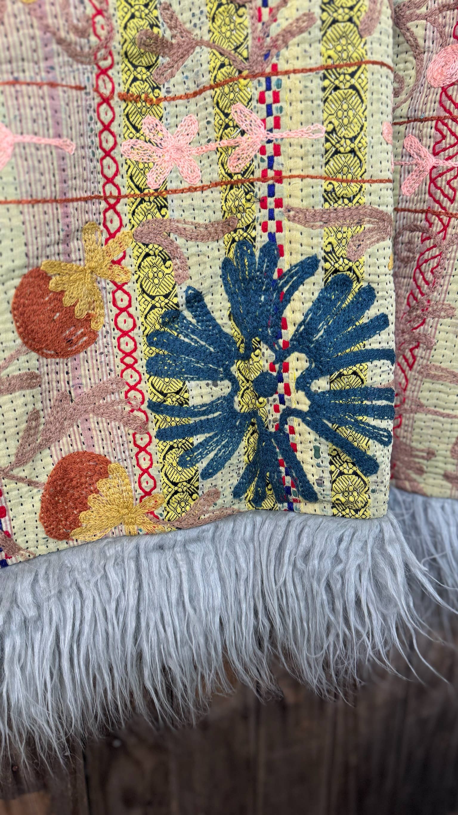 Wylder Trading Company - Wholesale Fur/Faux Fur Coat - Women's - Canyon Bloom Coat 015 (Long-Length) | Penny Lane Style Boho9