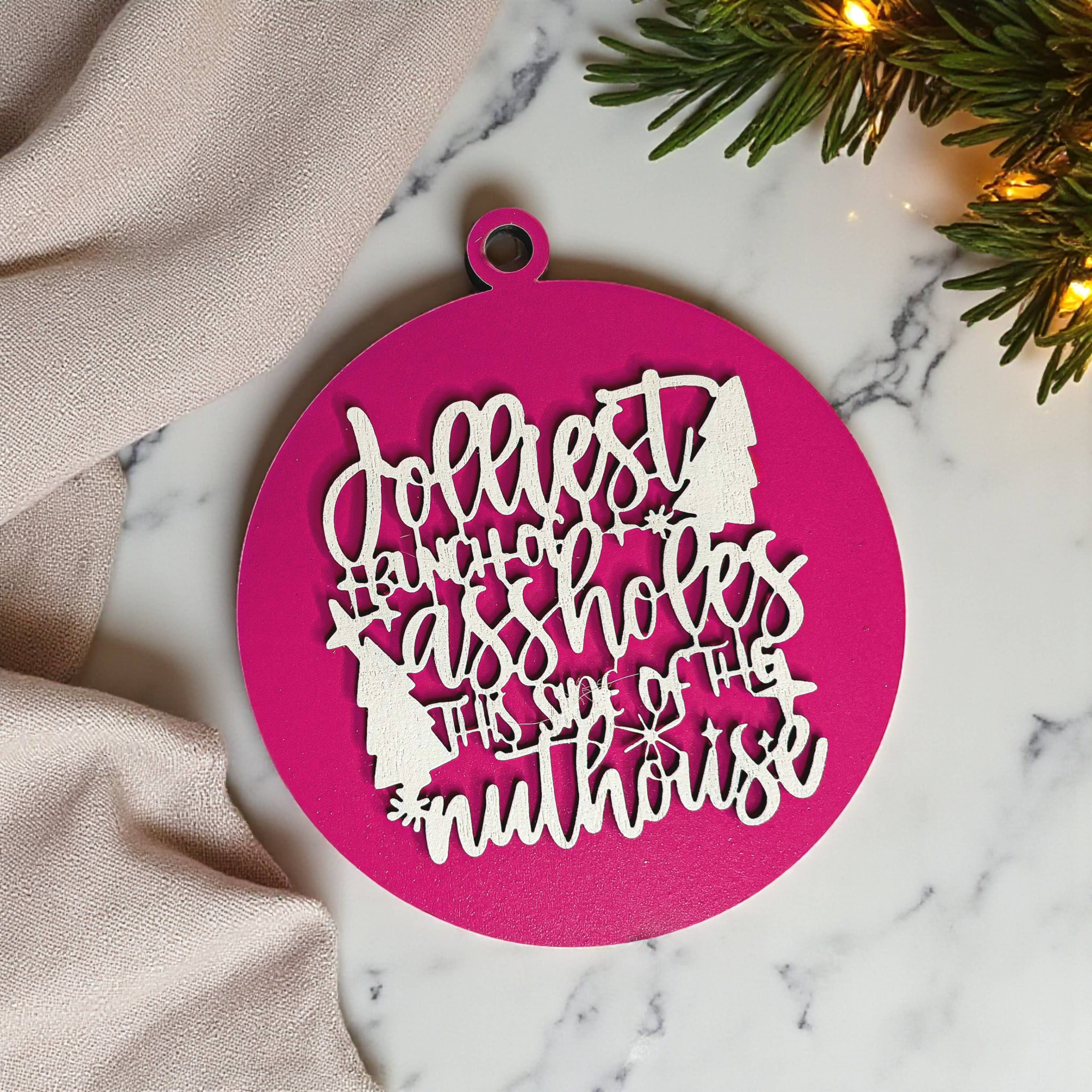 Gia Roma - Wholesale Ornament - Hanging Christmas Decor + Handmade Wooden Ornament Funny128