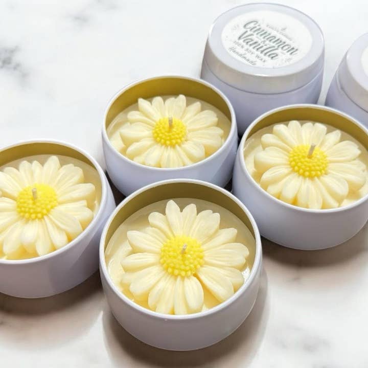 Karly’s Candles - Wholesale Party gift - Daisy Soy Wax Candles 4 oz - Baby, Bridal & Wedding Favors2