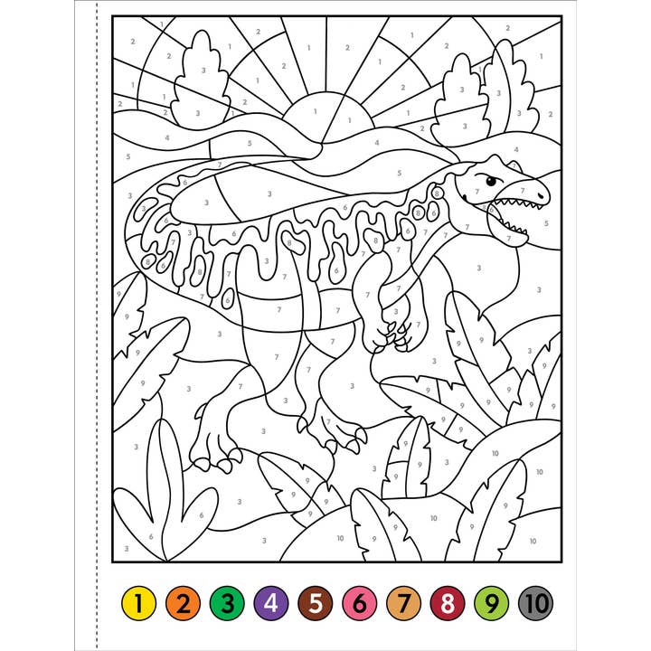 Peter Pauper Press - Wholesale Coloring Book - Kids & Baby - My First Color-by-Number! Dinosaurs