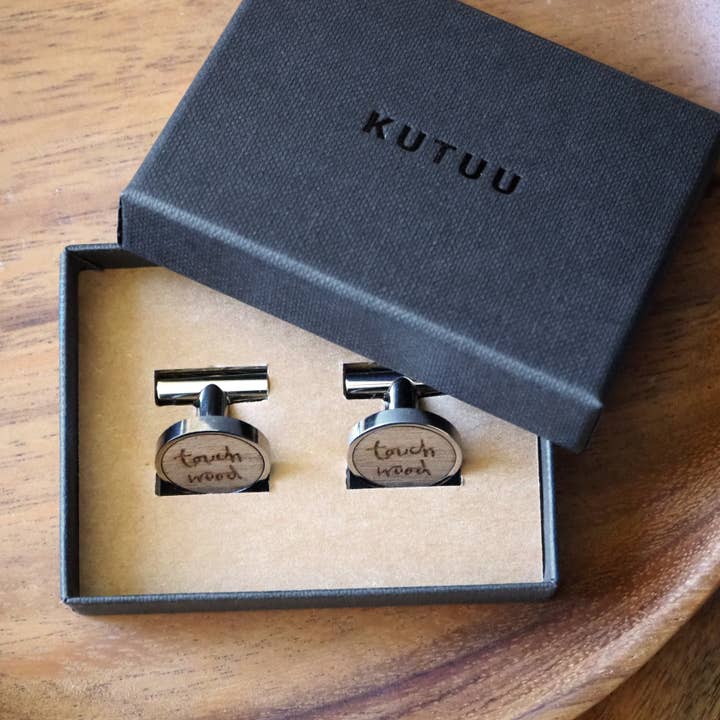 Kutuu – wholesale Cufflinks – Touch Wood Cufflinks3