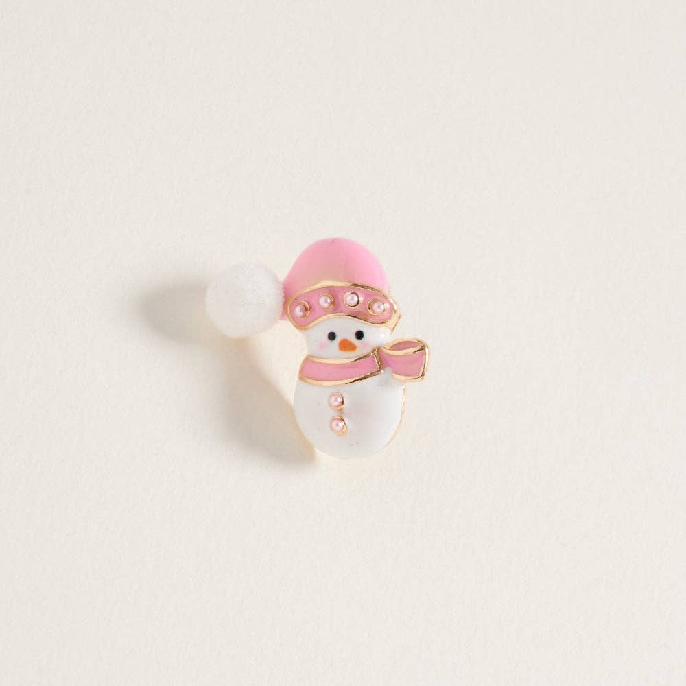 Designature New York – wholesale Solitärörhängen – Jul Snögubbe Pompom Strass Örhängen6