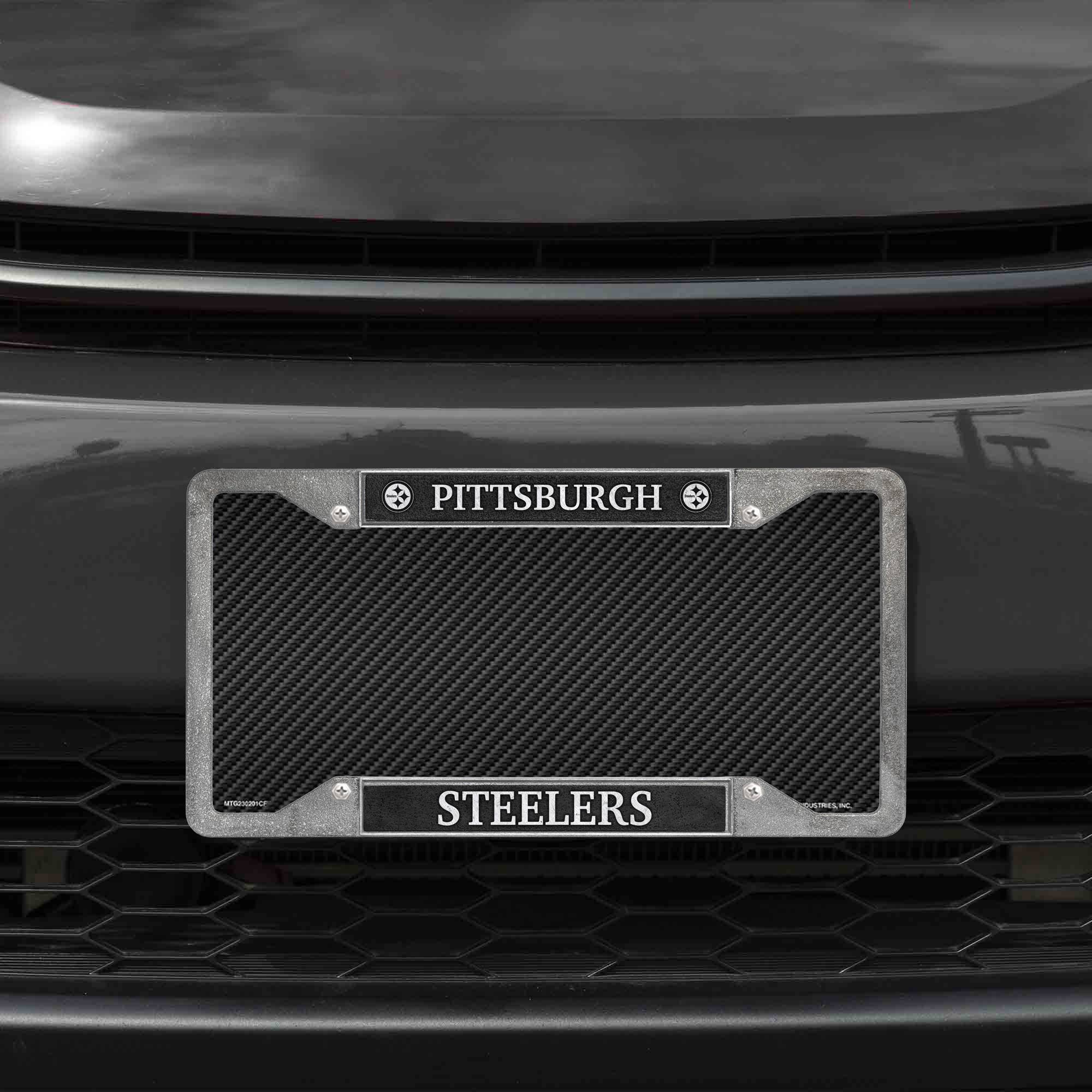 Rico Industries - Wholesale Car Decorative Charm - Unisex - NFL  Pittsburgh Steelers  Pewter License Plate Frame1