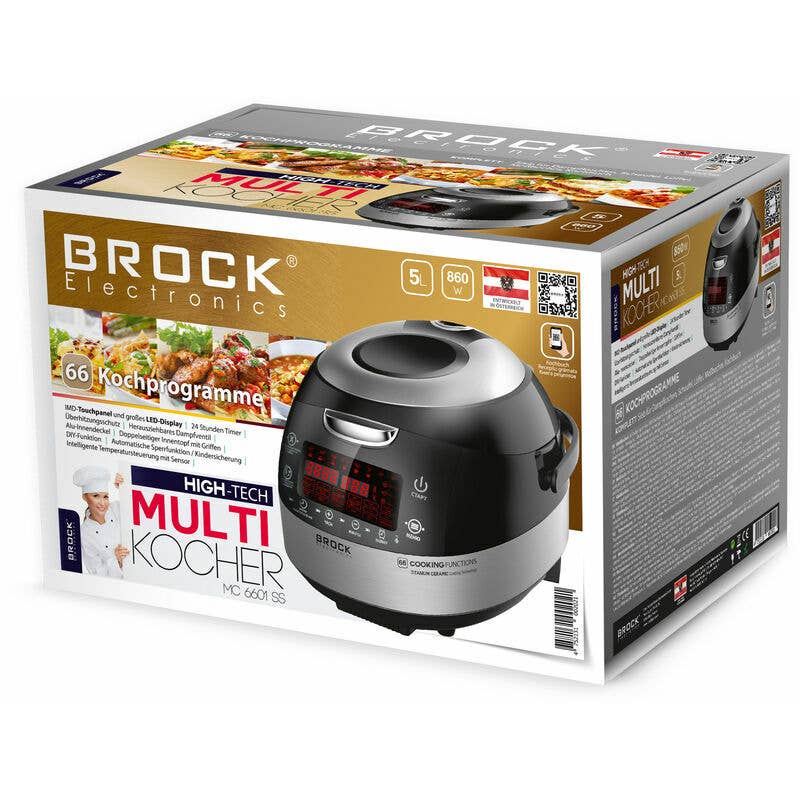 Sland - Wholesale Kitchen Appliance - High-quality grade multicooker BROCK MC 6601 SS 5L, 860W1
