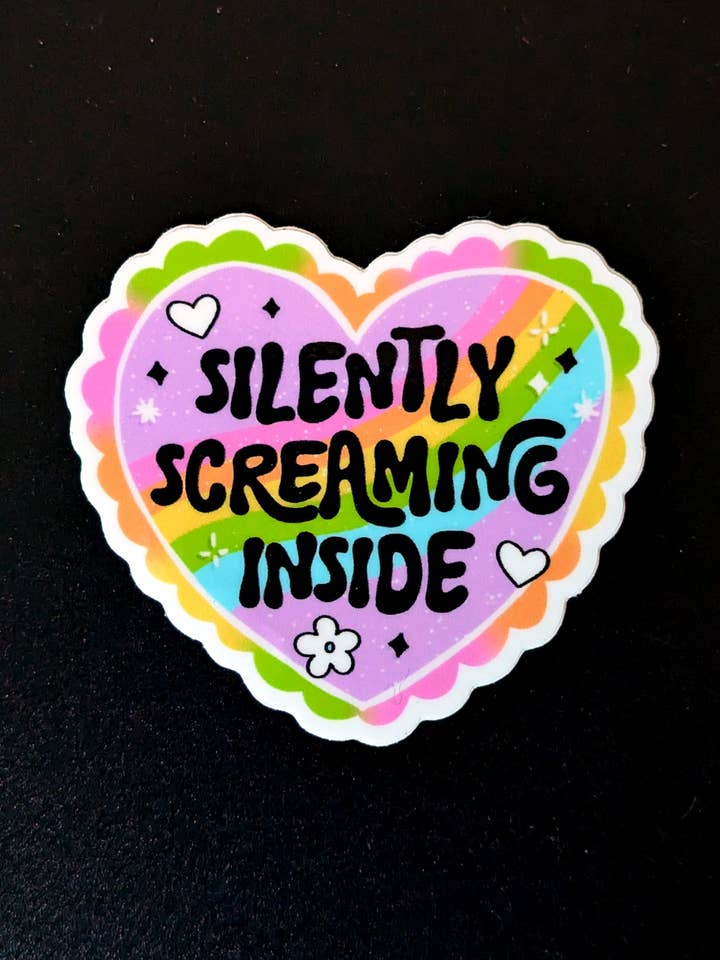 Silently Screaming Inside Vinyl Sticker for wholesale by All That Raaz