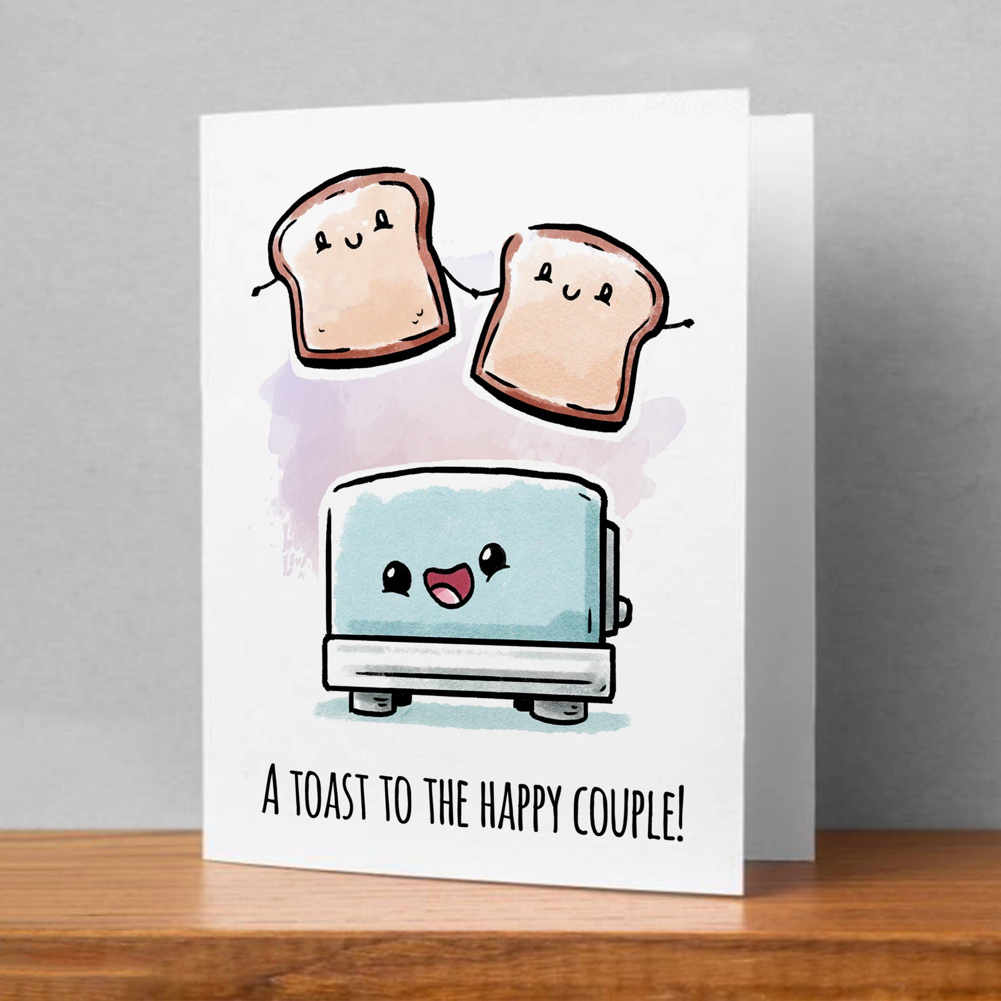 Aaron Millard Illustration – wholesale Bröllopskort – ”Skål för paret” - Roligt sött gay lesbiskt bröllopskort3