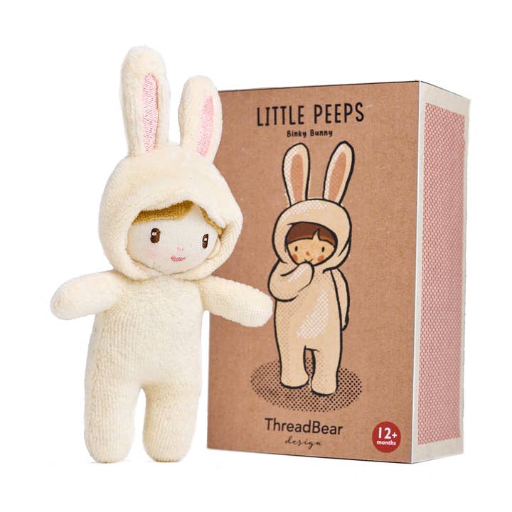 ThreadBear Little Peeps Binky Bunny - Matchbox doll 12cm for wholesale by ThreadBear Design UK/EU