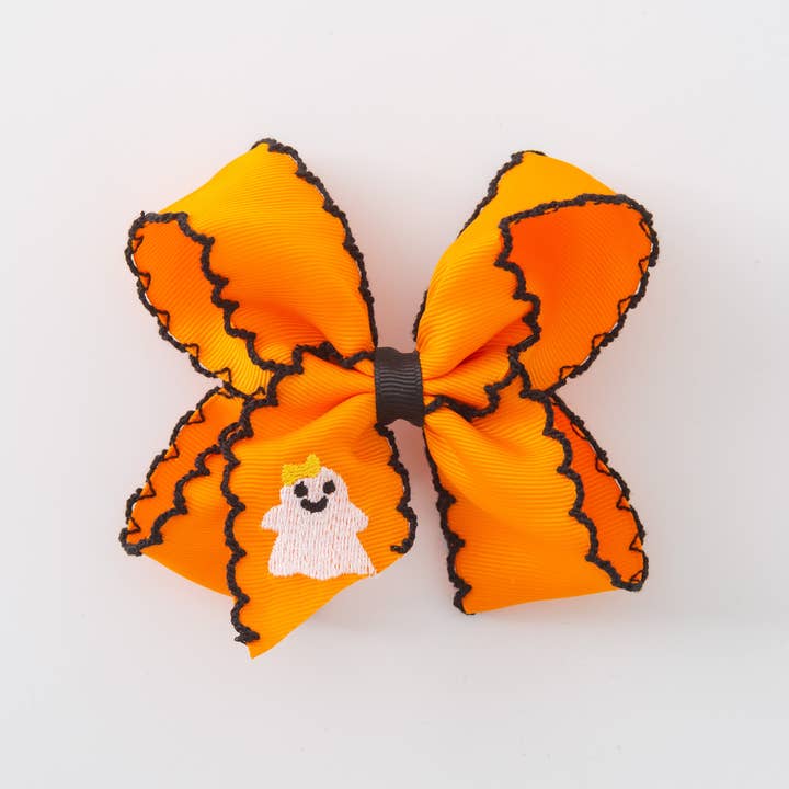 Auraquise - Wholesale Hair Accessories Set - Kids - Girls Halloween Pumpkin Ghost Orange Pink Headwear Bow