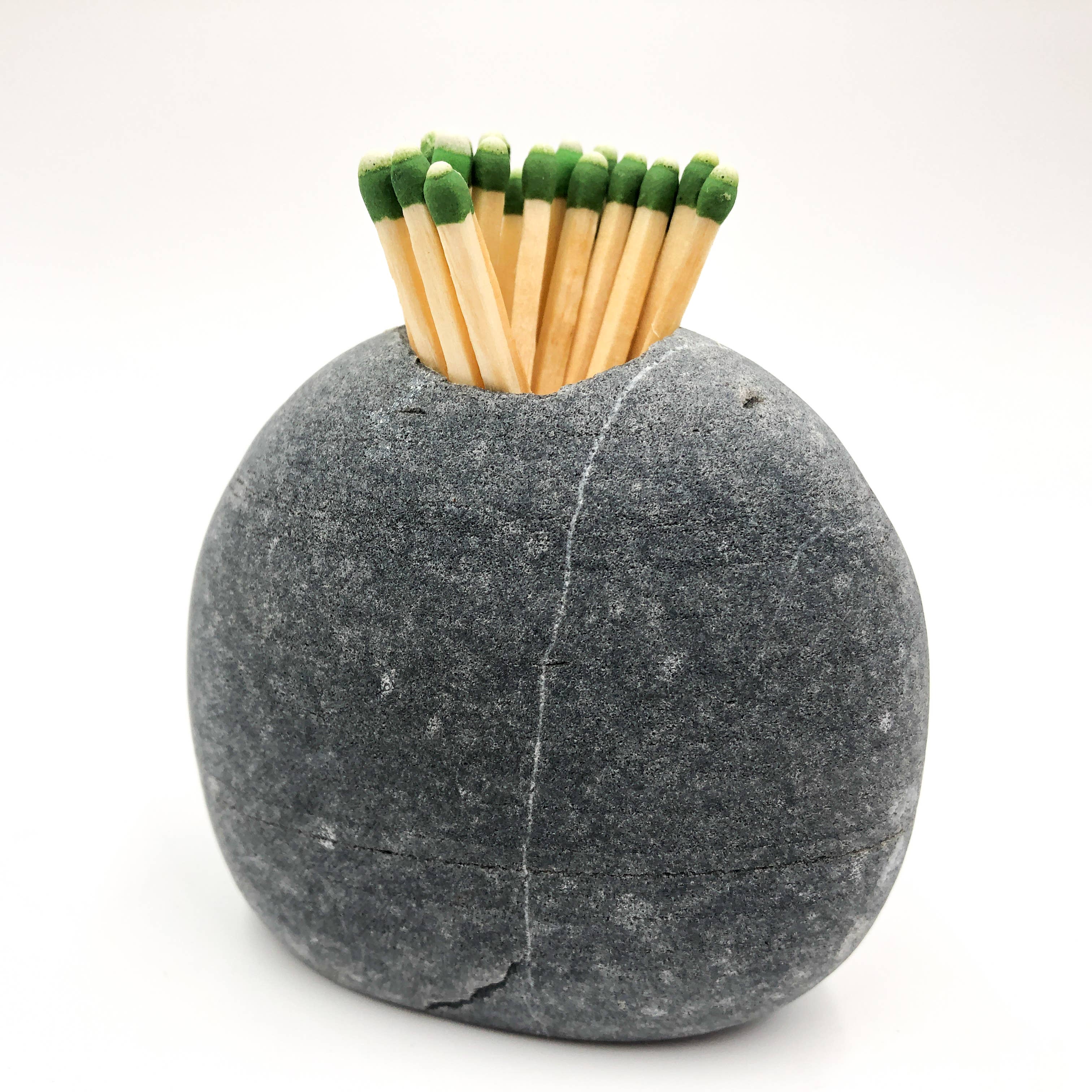 Funky Rock Designs - Wholesale Match Holder - Handcrafted Stone Match Striker & Toothpick Holder8