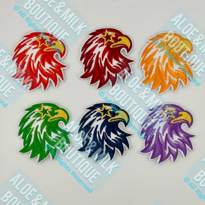 Mascot Eagle , eagle patch, sports patch, football, game day for wholesale by Aloe and Milk Boutique