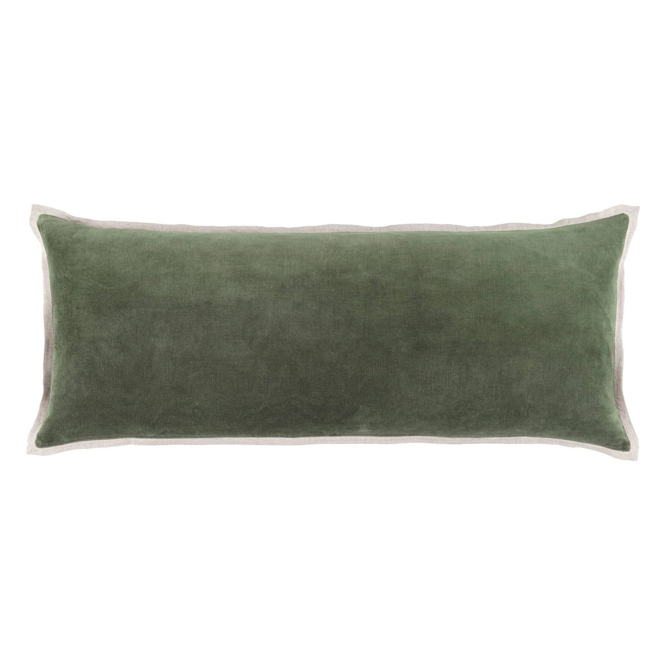 Annie Selke - Vente Housse de coussin - Housse de coussin décorative en velours/lin Gehry | Sauge2