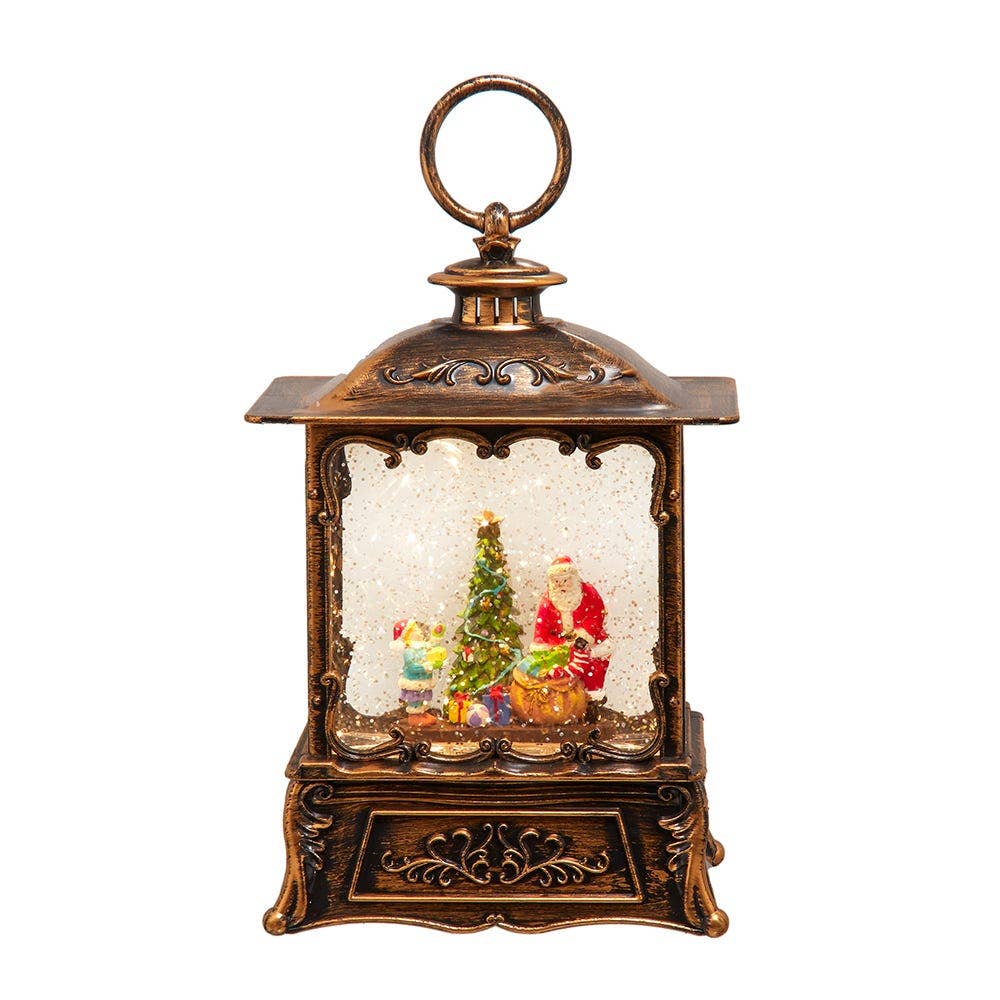 Kurt S. Adler, Inc. - Wholesale Lantern - 8.86“ Battery Operated LED Santa Swirling Water Lantern0