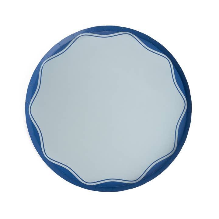 Gatherings by Curated Paperie - Wholesale Disposable Plate - Blue Color Block Dinner Paper Plates