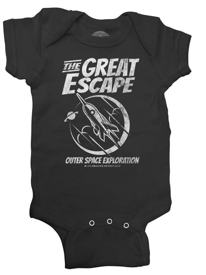 Body infantil Great Escape Space Exploration - ajuste unissex por atacado de Boredwalk
