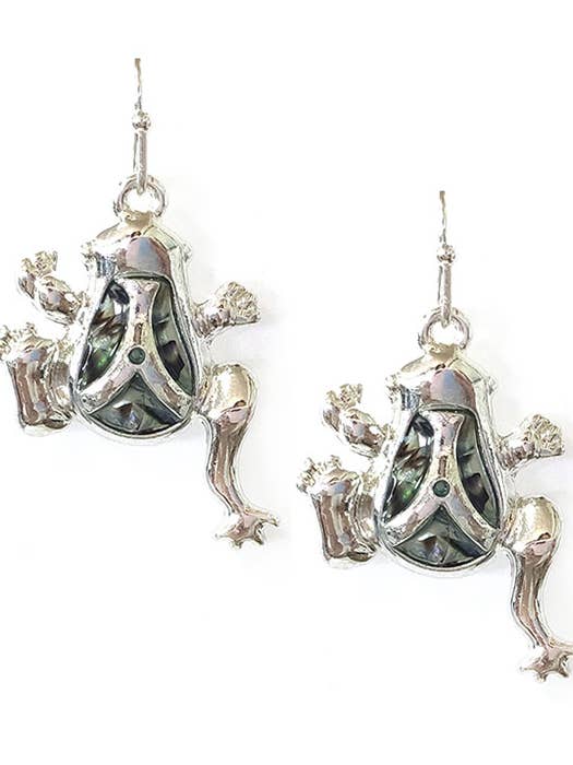 ( K191 ) PENDIENTE DE RANA DE ABALÓN AFORTUNADO para venta al por mayor de Jewelry Max