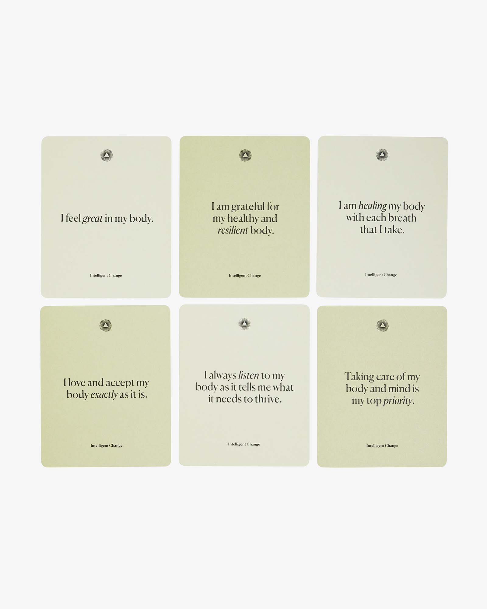 Intelligent Change – wholesale Stationery/notecard set – Mindful Affirmations Health & Wellbeing, Display Cards Gift3