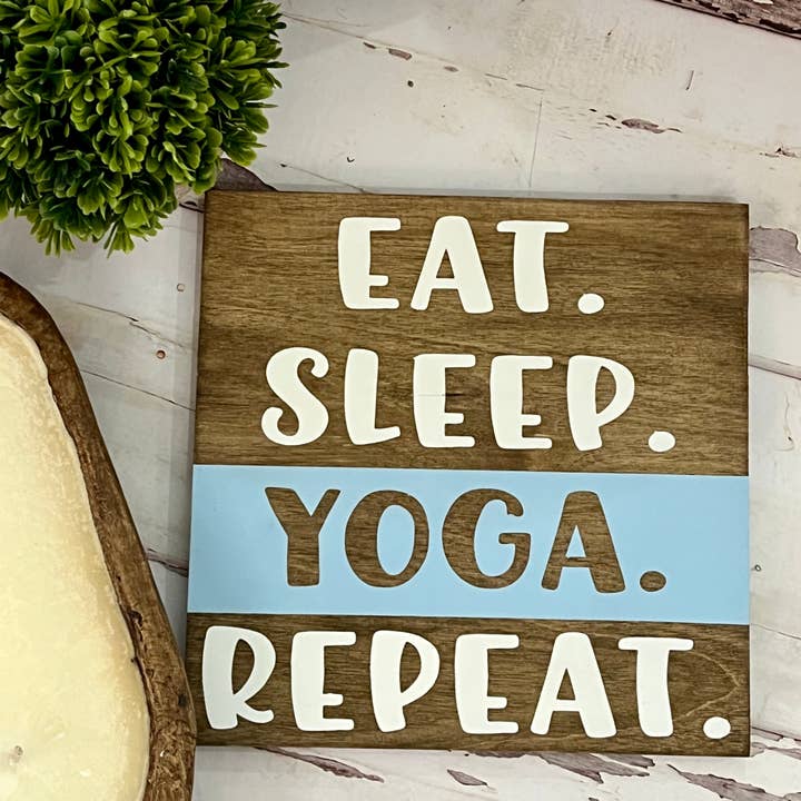 Eat. Sleep. Yoga. Repeat MINI DESIGN P1773 for wholesale by Paisley Grace Makery