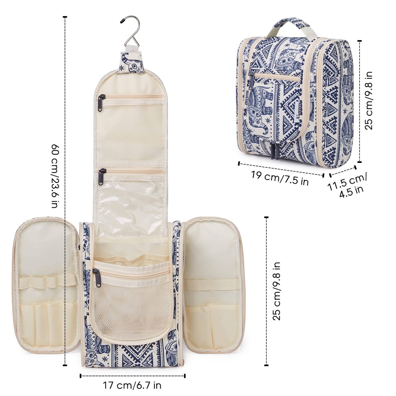 NARWEY INC - Wholesale Toiletry Bag - Women's - Large Hanging Toiletry Bag With Hook Cosmetics Organizer197