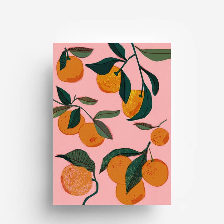 Pink Orange Postcard DIN A6 for wholesale by jungwiealt