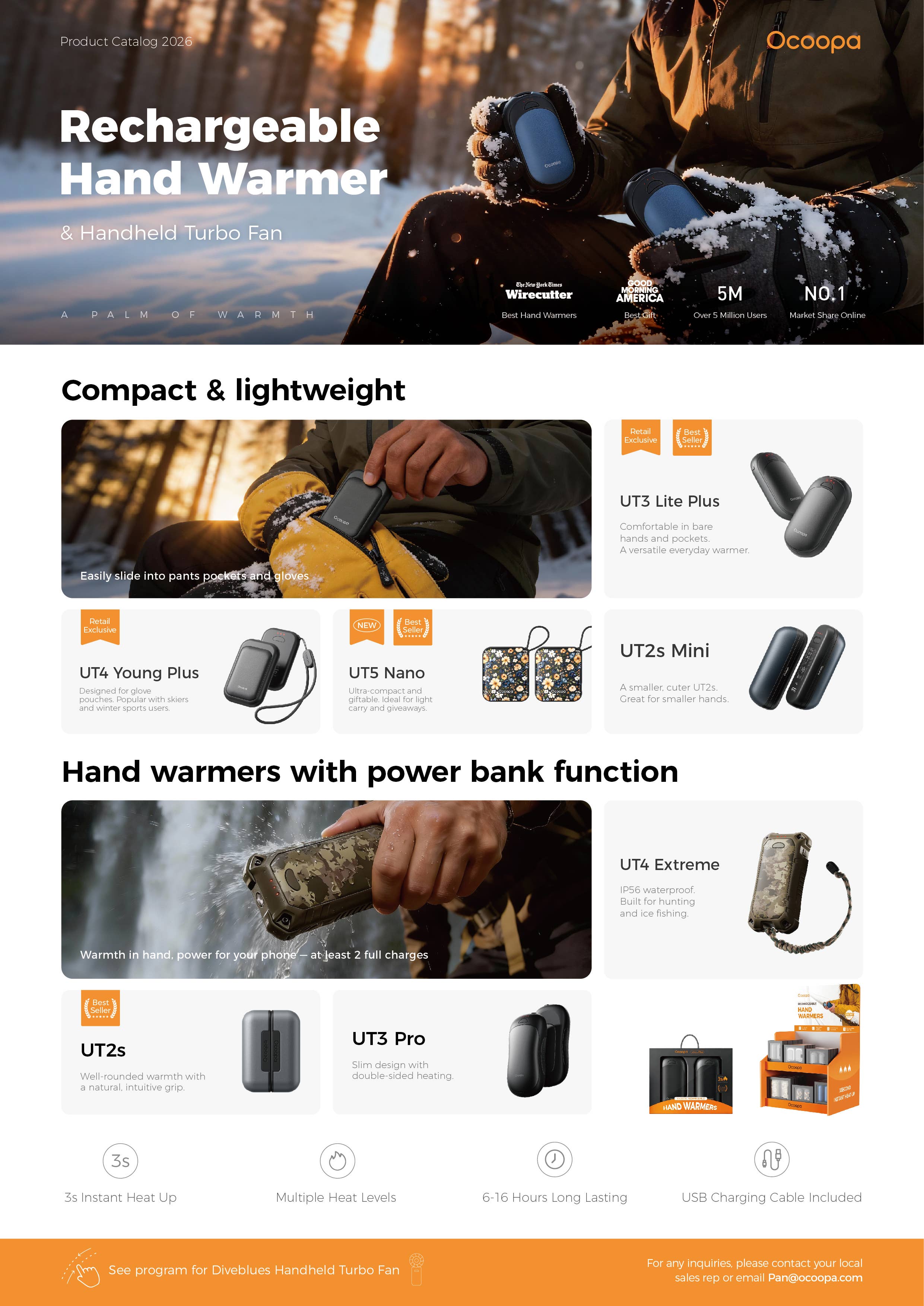 Ocoopa Hand Warmer - Wholesale Hand Warmer - Ocoopa Hand Warmers Power Bank Rechargeable Christmas Gifts7