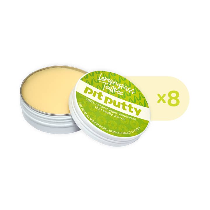 Lemongrass TeaTree, Pit Putty, Tin, (8 x 65g) for wholesale by Pit Putty (UK)
