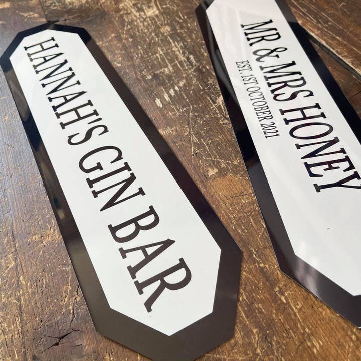 The British Metal Signs Company - Wholesale Sign - Personalised Custom Street Metal Long Sign Plaque