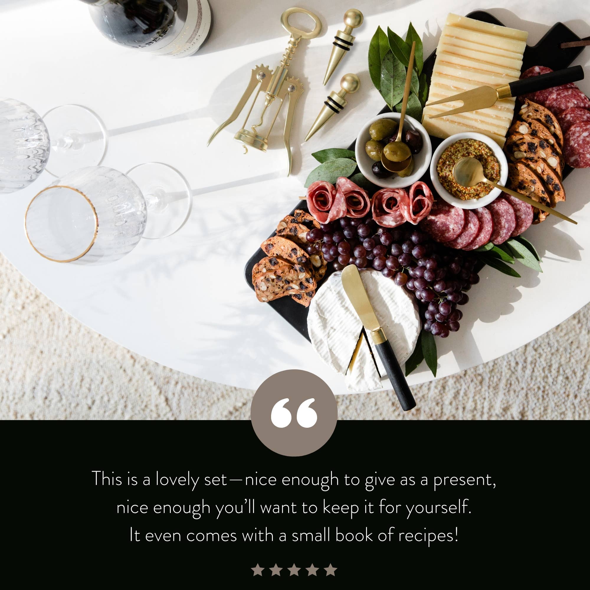 HOST at HOME by The Bamboo Abode - Wholesale Cheese Board - Charcuterie Board Gift Set | Holiday Gift & Hostess Gift6