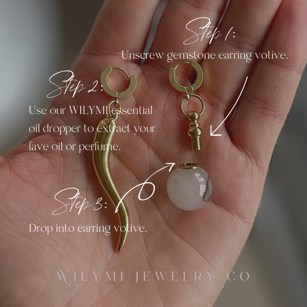 WILYMI Jewelry Co - Vente Boucles d'oreilles pendantes - BOUCLES D'AROMATHÉRAPIE en perle + argent | Boucle d'oreille dépareillée14