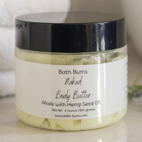 Naked (Unscented) Body Butter Made With Hemp Seed Oil for wholesale by Bath Bums