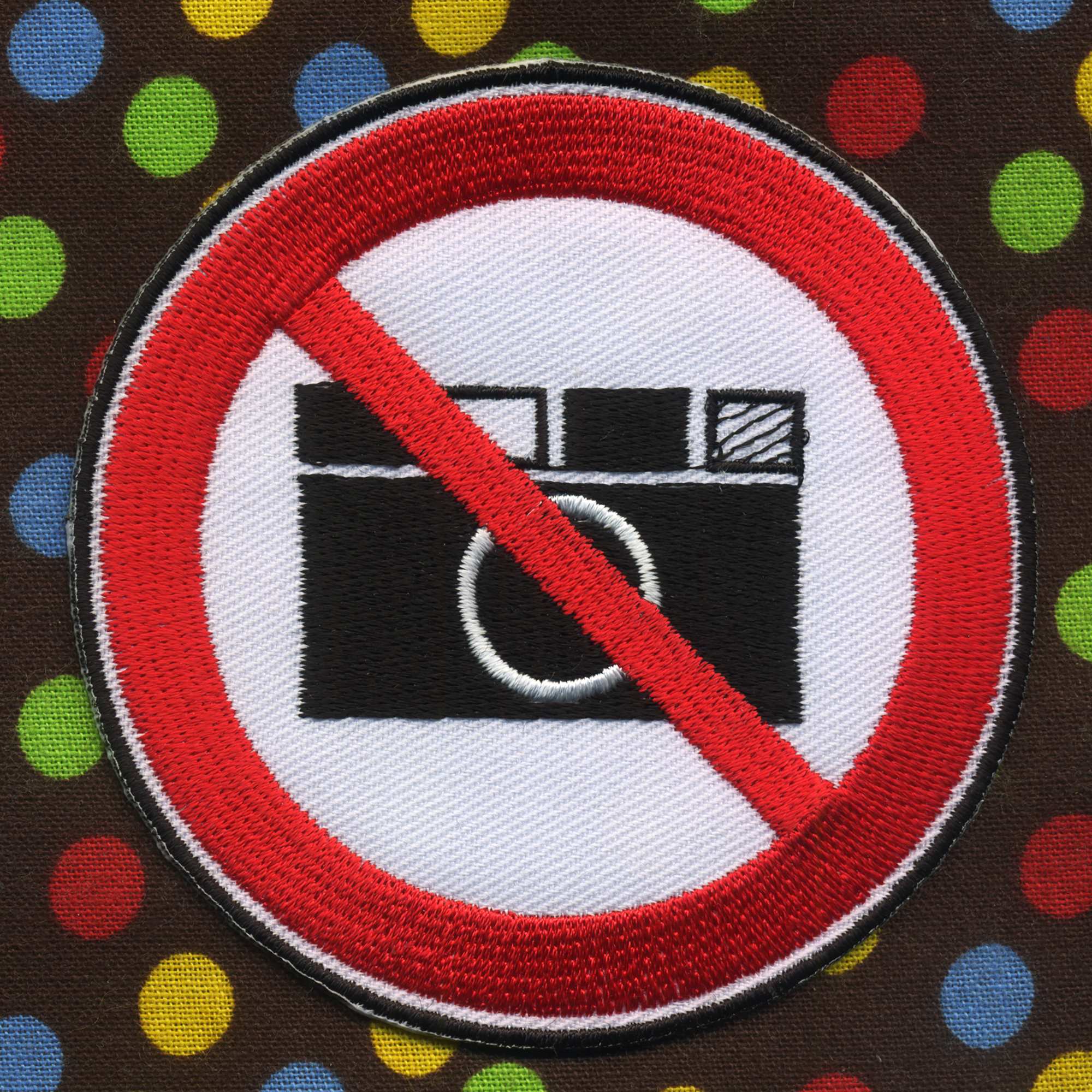 Tribal Trade GmbH - Wholesale Patch - Patches photography prohibited, black and white, red, 8 cm patch5