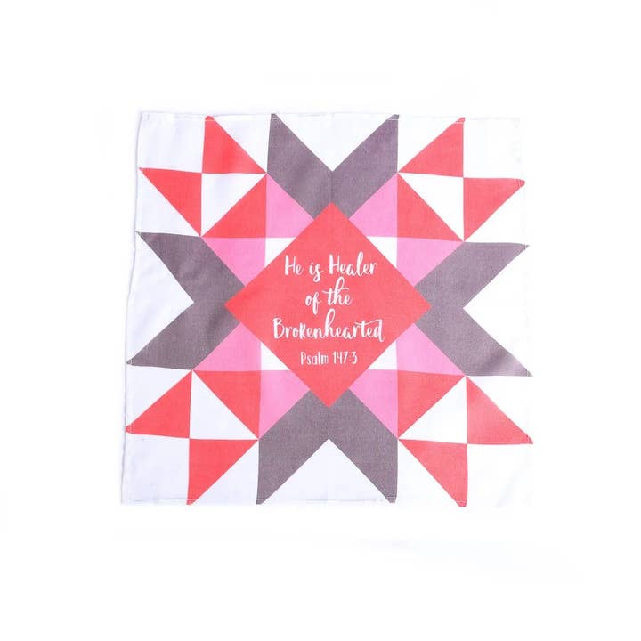 Prayer Cloth Quilt Healer Ps. 147:3 Pk6 for wholesale by Swanson Christian Products